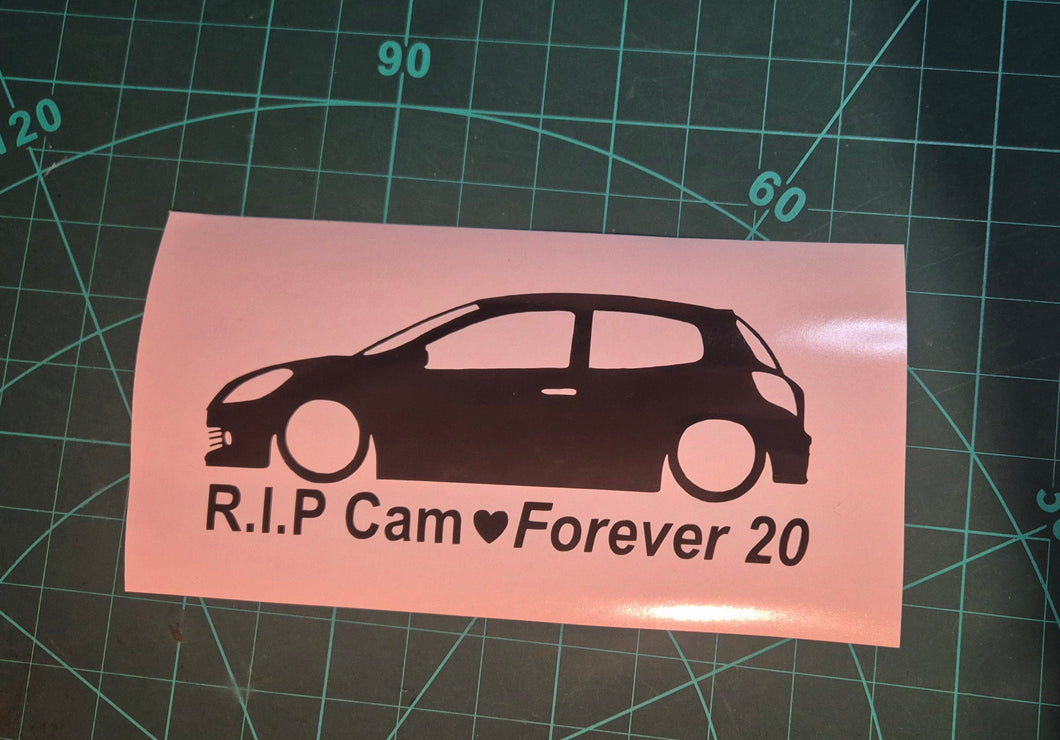 Cam's memorial sticker